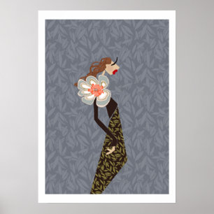 New Look Elegant Flower Glam Fashion Art Poster
