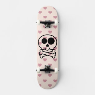 NEW - Love Heart Cartoon Skull Skateboard