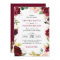 New! Lovely Burgundy Blush Floral Modern Wedding