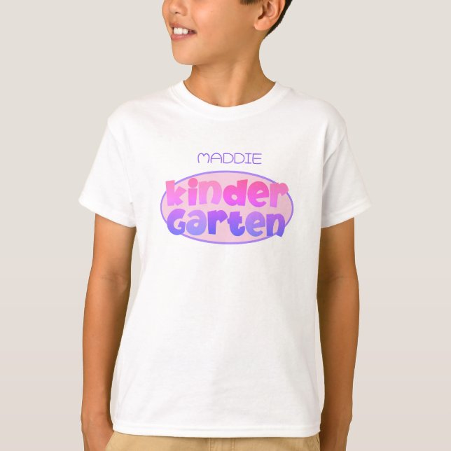 New Low Price! Cute, PERSONALIZED Kindergarten  T-Shirt (Front)
