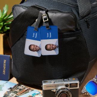 NEW! Luggage Tag - Double Sided - Blue