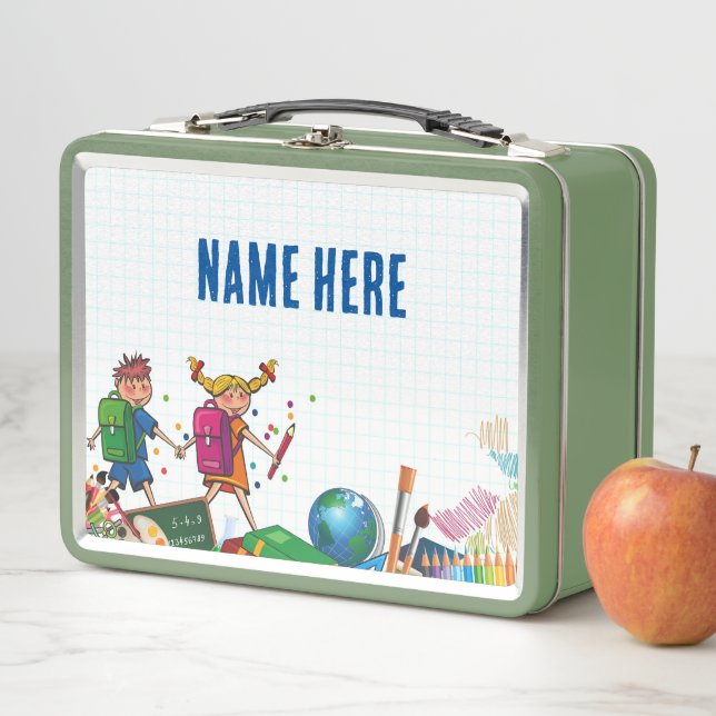 NEW! Lunchbox - Back to School Metal - Green (In Situ)