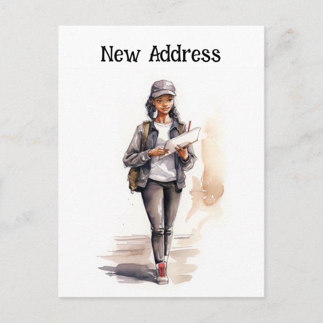 New Mail Address Moving Announcement Postcard (Front)