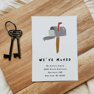 New Mailbox Illustrated Moving Announcements