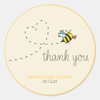 New Mama-to-bee Shower Theme Classic Round Sticker