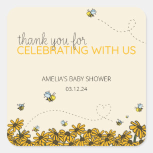 New Mama-to-bee Shower Theme Square Sticker