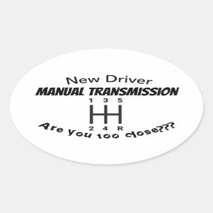 New manual transmission driver sticker