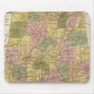 New Map Of Alabama 2 Mouse Mat