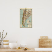 New map of Argentina Poster (Kitchen)