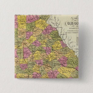 New Map Of Georgia 15 Cm Square Badge