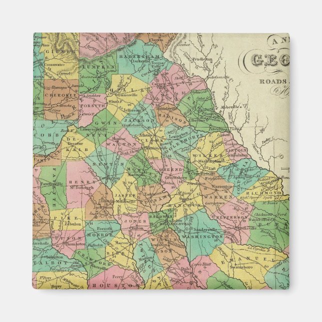 New Map Of Georgia 2 Magnet (Front)