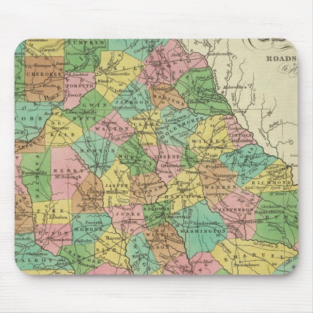 New Map Of Georgia 2 Mouse Mat (Front)
