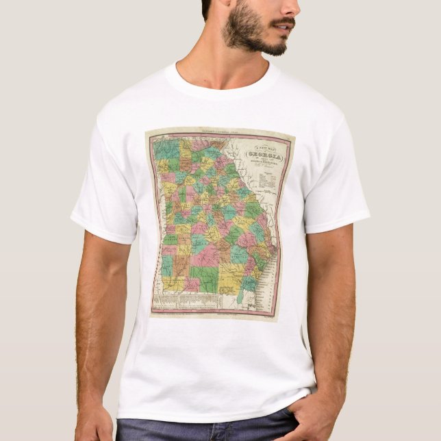 New Map Of Georgia 2 T-Shirt (Front)
