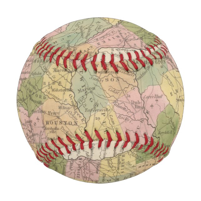 New Map Of Georgia Baseball (Front)