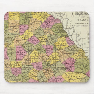 New Map Of Georgia Mouse Mat