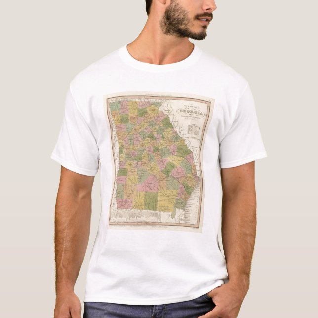 New Map Of Georgia T-Shirt (Front)