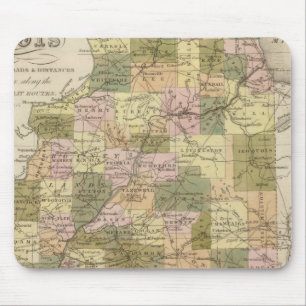 New Map Of Illinois 2 Mouse Mat
