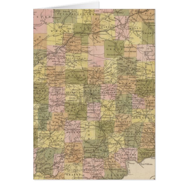New Map Of Indiana (Front)