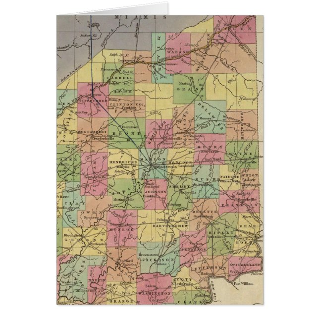 New Map Of Indiana (Front)