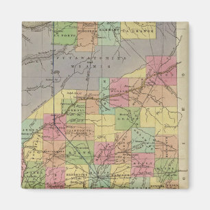 New Map Of Indiana Magnet