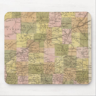 New Map Of Indiana Mouse Mat
