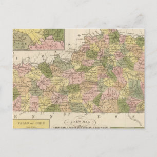 New Map Of Kentucky 2 Postcard
