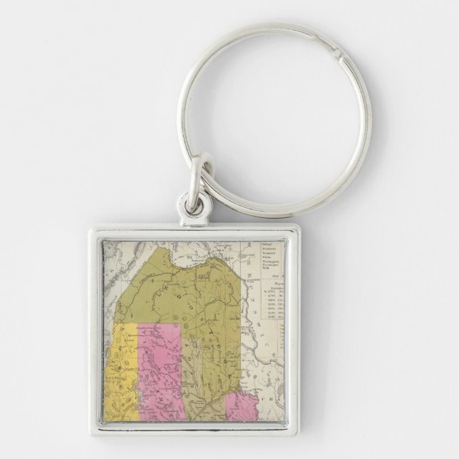 New Map of Maine 2 Key Ring (Front)