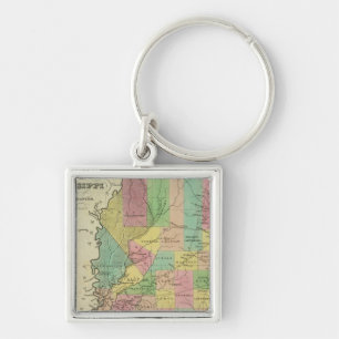 New Map Of Mississippi 2 Key Ring