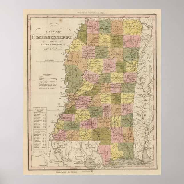 New Map Of Mississippi 2 Poster (Front)