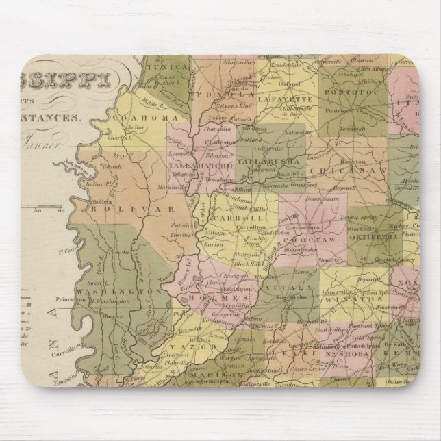 New Map Of Mississippi Mouse Mat (Front)