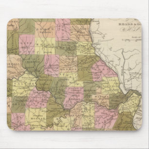 New Map Of Missouri 2 Mouse Mat