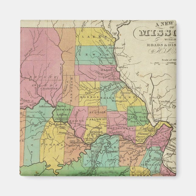 New Map Of Missouri Magnet (Front)
