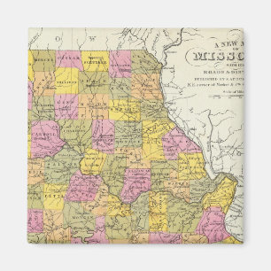 New Map Of Missouri Magnet