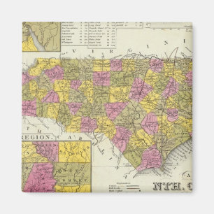 New Map Of Nth Carolina Magnet