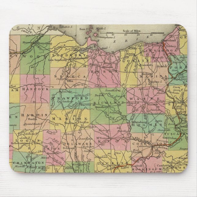 New Map Of Ohio 2 Mouse Mat (Front)