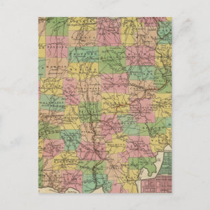 New Map Of Ohio 2 Postcard