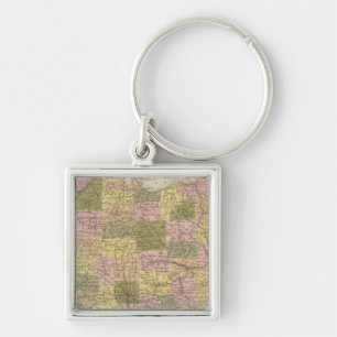New Map Of Ohio Key Ring