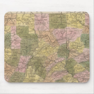New Map Of Pennsylvania Mouse Mat