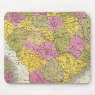New Map Of South Carolina Mouse Mat