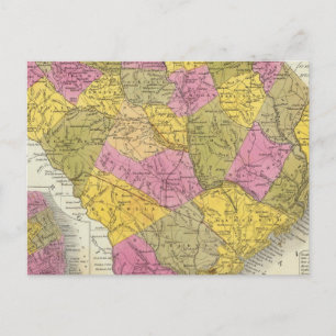 New Map Of South Carolina Postcard