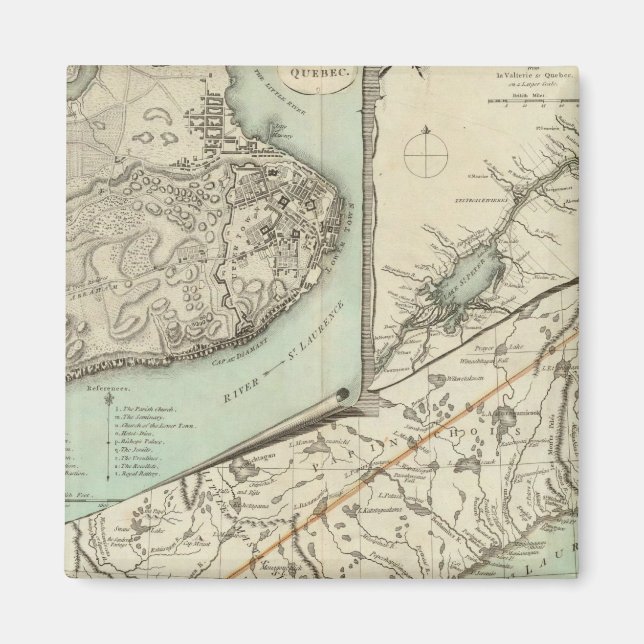 New Map Of The Province of Quebec Magnet (Front)