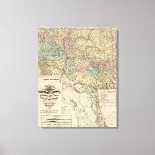 New Map of the Territory of Arizona Canvas Print