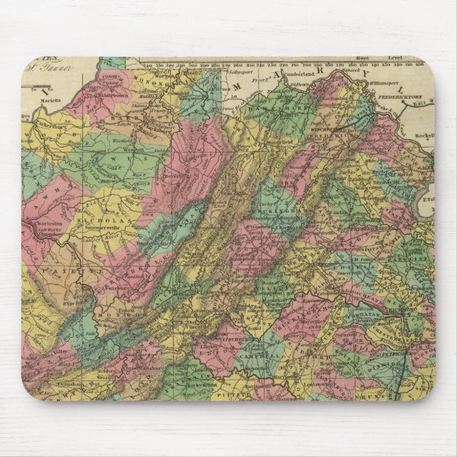 New Map Of Virginia 2 Mouse Mat (Front)