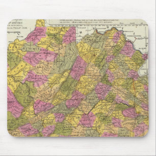 New Map Of Virginia Mouse Mat