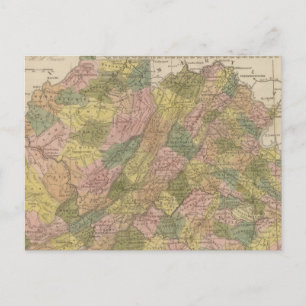 New Map Of Virginia Postcard