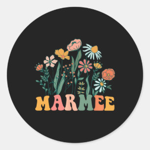 New Marmee Wildflower First Birthday & Baby Sh Classic Round Sticker
