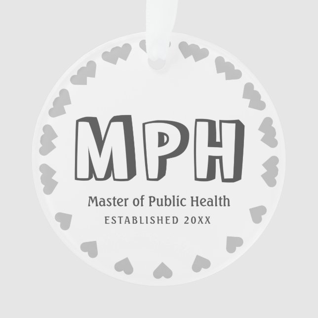 New Master of Public Health Personalised Ornament (Front)