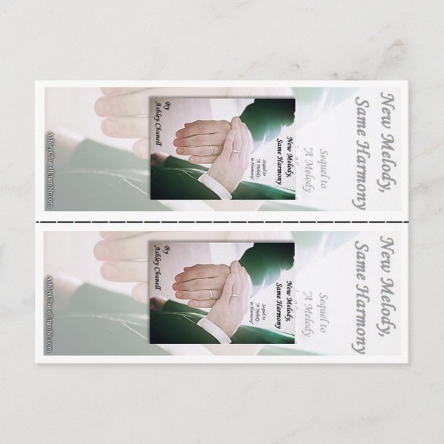 New Melody, Same Harmony -Ashley Chunell Bookmarks Postcard (Front)
