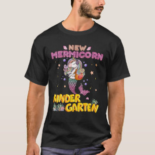New Mermicorn Kindergarten Mermaid Unicorn Kids Gi T-Shirt