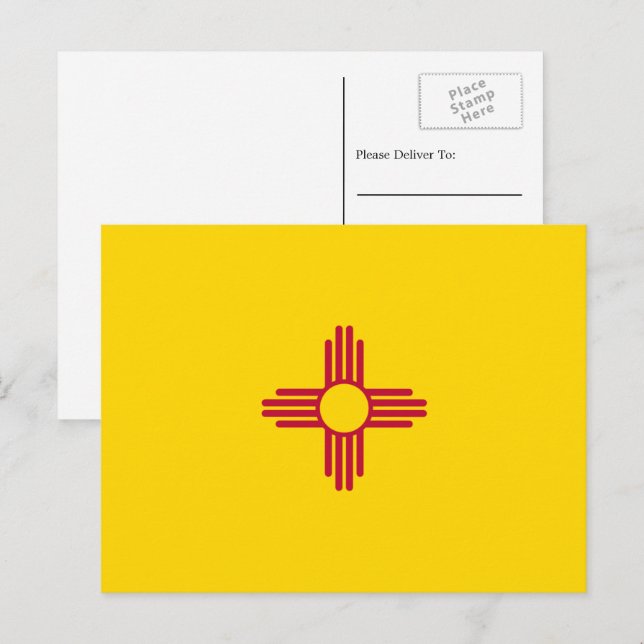 New Mexican Flag, Flag of New Mexico Postcard (Front/Back)